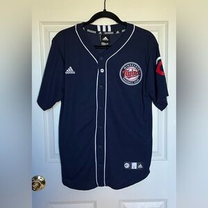 Adidas MN Twins MLB Youth Jersey Shirt Sz L (14-16) MLB Genuine Merchandise EUC